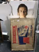 A Super Soccer football game together with Dr Who cut outs