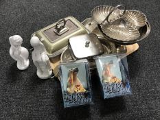 Two Spode plain white figurines Jane and James,