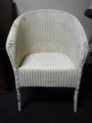 An antique basket chair