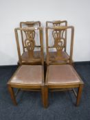 A set of six Edwardian dining chairs