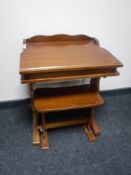 A child's desk with stool