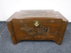 A camphor wood chest and two cases