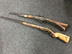 A pair of ornamental rifles (2)