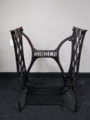 A Singer treadle sewing machine base
