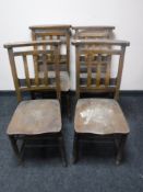 Four chapel chairs