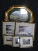 Two framed signed limited edition prints and four other prints