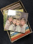 Two boxes of LP records and LP box sets - Now,