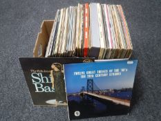 A box of LP records and LP box sets - country,