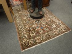 An antique Isfahan rug,