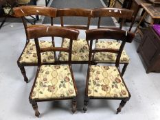 Six Victorian mahogany dining chairs