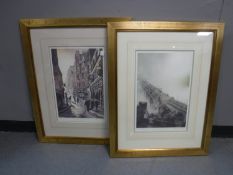 Two gilt framed Alan Reed limited edition prints signed in pencil,