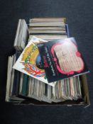 A box and crate of LP records - classical etc