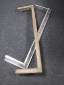 Two early 20th century fire curbs