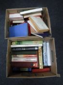 Two boxes of various books