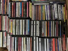 Three boxes of various CDs