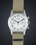 A RARE GENTLEMAN'S STAINLESS STEEL BLANCHARD 24 HOUR CHRONOGRAPH WRIST WATCH CIRCA 1960s Movement: