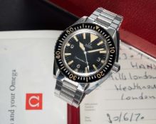 A VERY RARE GENTLEMAN'S STAINLESS STEEL OMEGA SEAMASTER 300 