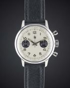 A GENTLEMAN'S LIP CHRONOGRAPH WRIST WATCH CIRCA 1970, WITH 