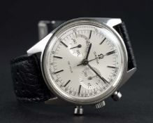 A RARE GENTLEMAN'S STAINLESS STEEL OMEGA DE VILLE CHRONOGRAPH WRIST WATCH CIRCA 1968, REF. 145.017