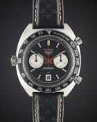 A GENTLEMAN'S STAINLESS STEEL HEUER 