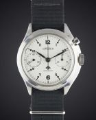 A VERY RARE GENTLEMAN'S STAINLESS STEEL BRITISH MILITARY ROYAL NAVY NUCLEAR SUBMARINE LEMANIA SINGLE