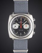 A GENTLEMAN'S STAINLESS STEEL BREITLING TOP TIME CHRONOGRAPH WRIST WATCH CIRCA 1969, REF. 2211