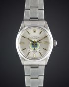 A RARE GENTLEMAN'S STAINLESS STEEL ROLEX OYSTER PERPETUAL AIR KING PRECISION BRACELET WATCH CIRCA
