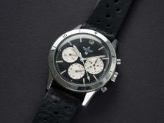 A VERY RARE GENTLEMAN'S STAINLESS STEEL BREITLING LIP AVI CHRONOGRAPH WRIST WATCH CIRCA 1965, REF.