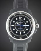 A GENTLEMAN'S SIZE MATT BLACK CERAMIC J12 MARINE WRIST WATCH CIRCA 2014 Movement: Automatic,