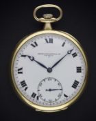 AN 18K SOLID GOLD PATEK PHILIPPE POCKET WATCH CIRCA 1910 Movement: Manual back-wind, signed Patek