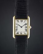 A RARE GENTLEMAN'S 18K SOLID GOLD CARTIER LONDON TANK WRIST WATCH CIRCA 1962, WITH LONDON