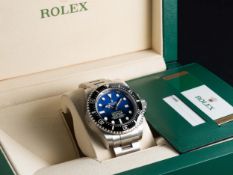A GENTLEMAN'S STAINLESS STEEL ROLEX OYSTER PERPETUAL DATE SEA DWELLER DEEPSEA 