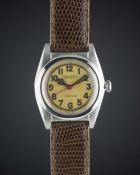 A RARE GENTLEMAN'S STAINLESS STEEL ROLEX OYSTER PERPETUAL 