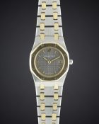 A LADIES STEEL & GOLD AUDEMARS PIGUET ROYAL OAK BRACELET WATCH CIRCA 1990s Movement: Quartz,
