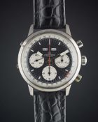 A GENTLEMAN'S LARGE SIZE WAKMANN TRIPLE CALENDAR CHRONOGRAPH WRIST WATCH CIRCA 1960s Movement: