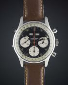 A GENTLEMAN'S STAINLESS STEEL WAKMANN TRIPLE CALENDAR CHRONOGRAPH WRIST WATCH CIRCA 1960s, REF. 71.