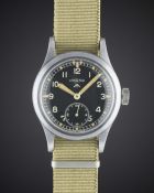 A RARE GENTLEMAN'S BRITISH MILITARY LEMANIA W.W.W. WRIST WATCH CIRCA 1940s, PART OF THE 