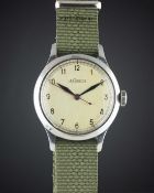 A GENTLEMAN'S STAINLESS STEEL LECOULTRE WRIST WATCH CIRCA 1940s, WITH EARLY COMPRESSOR TYPE CASE