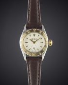 A LADIES STEEL & GOLD ROLEX OYSTER PERPETUAL 