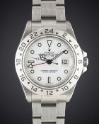 A GENTLEMAN'S STAINLESS STEEL ROLEX OYSTER PERPETUAL EXPLORER II BRACELET WATCH DATED 2003, REF.