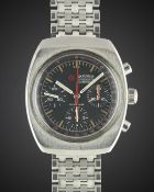 A GENTLEMAN'S STAINLESS STEEL ROAMER STINGRAY CHRONO CHRONOGRAPH BRACELET WATCH CIRCA 1970, REF.