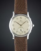 A RARE GENTLEMAN'S STAINLESS STEEL ROLEX WRIST WATCH CIRCA 1950s, REF. 4542 WITH ART DECO DESIGN