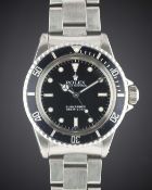 A GENTLEMAN'S STAINLESS STEEL ROLEX OYSTER PERPETUAL SUBMARINER BRACELET WATCH CIRCA 1967, REF. 5513
