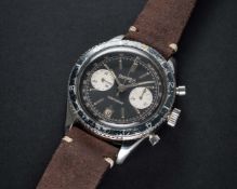 A RARE GENTLEMAN'S STAINLESS STEEL EBERHARD & CO CONTOGRAF CHRONOGRAPH WRIST WATCH CIRCA 1965,