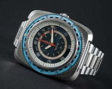 A RARE GENTLEMAN'S STAINLESS STEEL FAVRE LEUBA BATHY 160 DEPTH GAUGE DIVERS BRACELET WATCH CIRCA