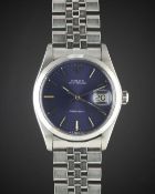 A GENTLEMAN'S STAINLESS STEEL ROLEX OYSTERDATE PRECISION BRACELET WATCH CIRCA 1974, REF. 6694 WITH