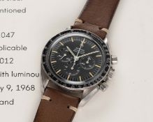 A RARE GENTLEMAN'S STAINLESS STEEL OMEGA SPEEDMASTER PROFESSIONAL 