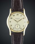 A RARE GENTLEMAN'S 18K SOLID GOLD PATEK PHILIPPE CALATRAVA WRIST WATCH DATED 1948, REF. 2406 WITH