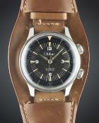 A GENTLEMAN'S STAINLESS STEEL CLEBAR SUPER COMPRESSOR DIVERS WRIST WATCH CIRCA 1963 Movement: 17J,