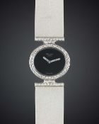 A LADIES 18K SOLID WHITE GOLD & DIAMOND CHOPARD BRACELET WATCH CIRCA 1980s, REF. 5045 2 WITH
